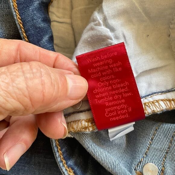 UPCYCLED Women's Jeans Size 4 Handpainted Back Pockets - Picture 14 of 14